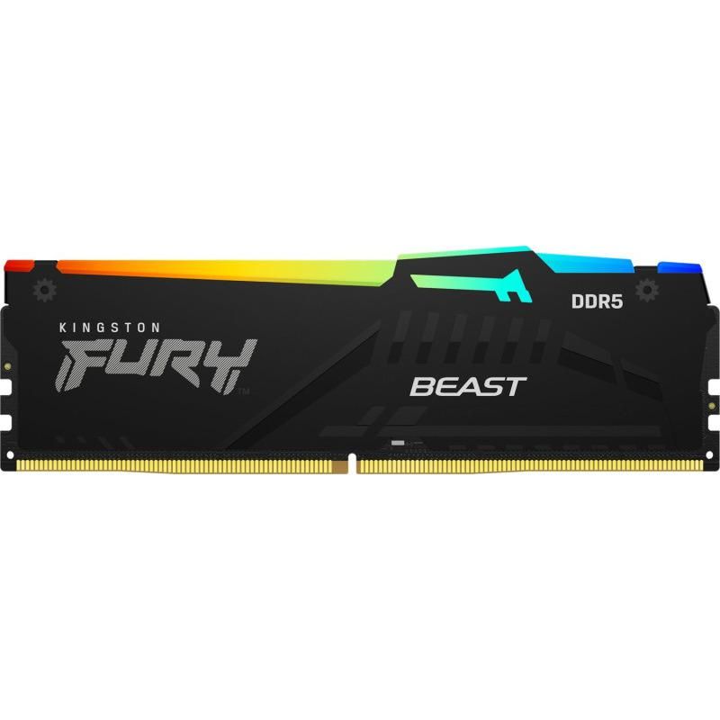 Memorie Kingston FURY Beast 32 GB DDR5 6000 MHz CL36, XMP 3.0, EXPO, Negru, RGB