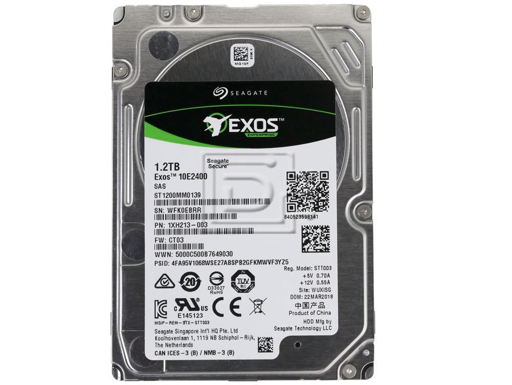 EXOS 10E2400 1.2TB 512E/4K SED/2.5IN 10KRPM SAS 128MB 16GB MLC_2