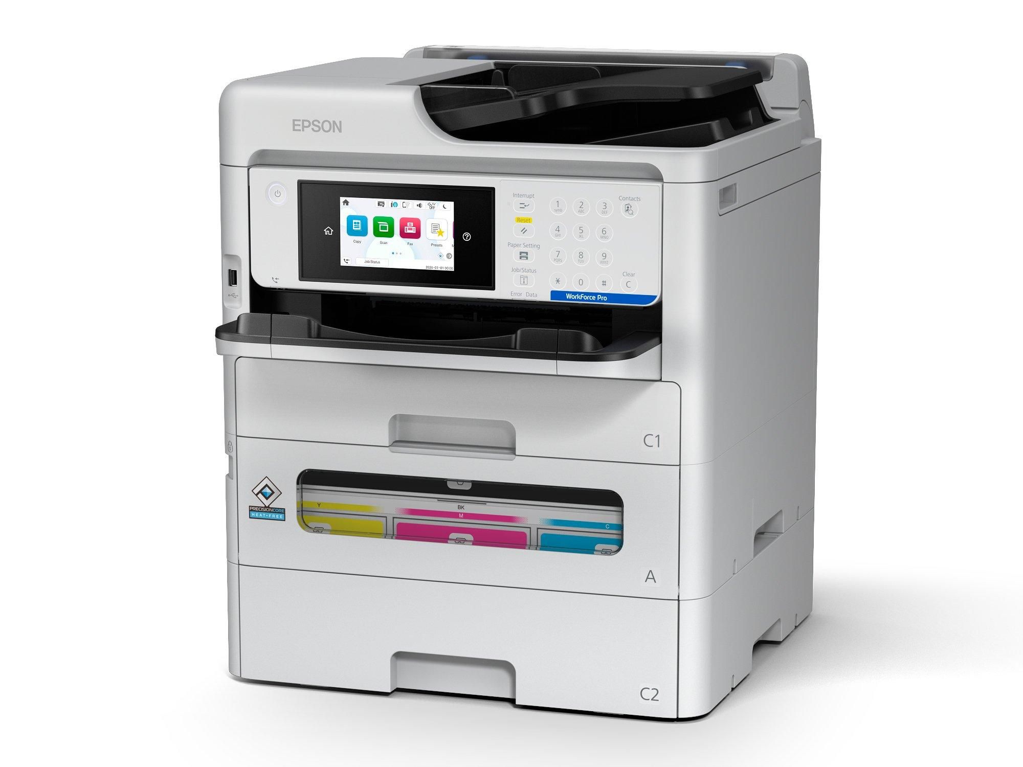 Pachet cu cartuse incluse Imprimanta multifunctionala inkjet color Epson C800rdwf, A4, duplex, ADF, USB 2.0, 34 ppm
 [1 buc]Cartus cerneala Epson C13T11P140 ,Negru ,50 000 pagini ,Original (C13T11P140) 
 [1 buc]Cartus cerneala Epson C13T11P240 ,Albastru ,20 000 pagini ,Original (C13T11P240) 
 [1 buc]Cartus cerneala Epson C13T11P340 ,Magenta ,20 000 pagini ,Original (C13T11P340) 
 [1 buc]Cartus cerneala Epson C13T11P440 ,Galben ,20 000 pagini ,Original (C13T11P440)_10